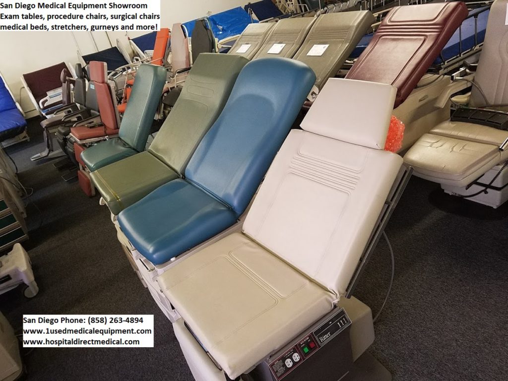 Midmark, Ritter and UMF exam tables, procedure chairs and exam room beds.